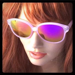 Pink Revo Inspired Mirrored Sunglasses